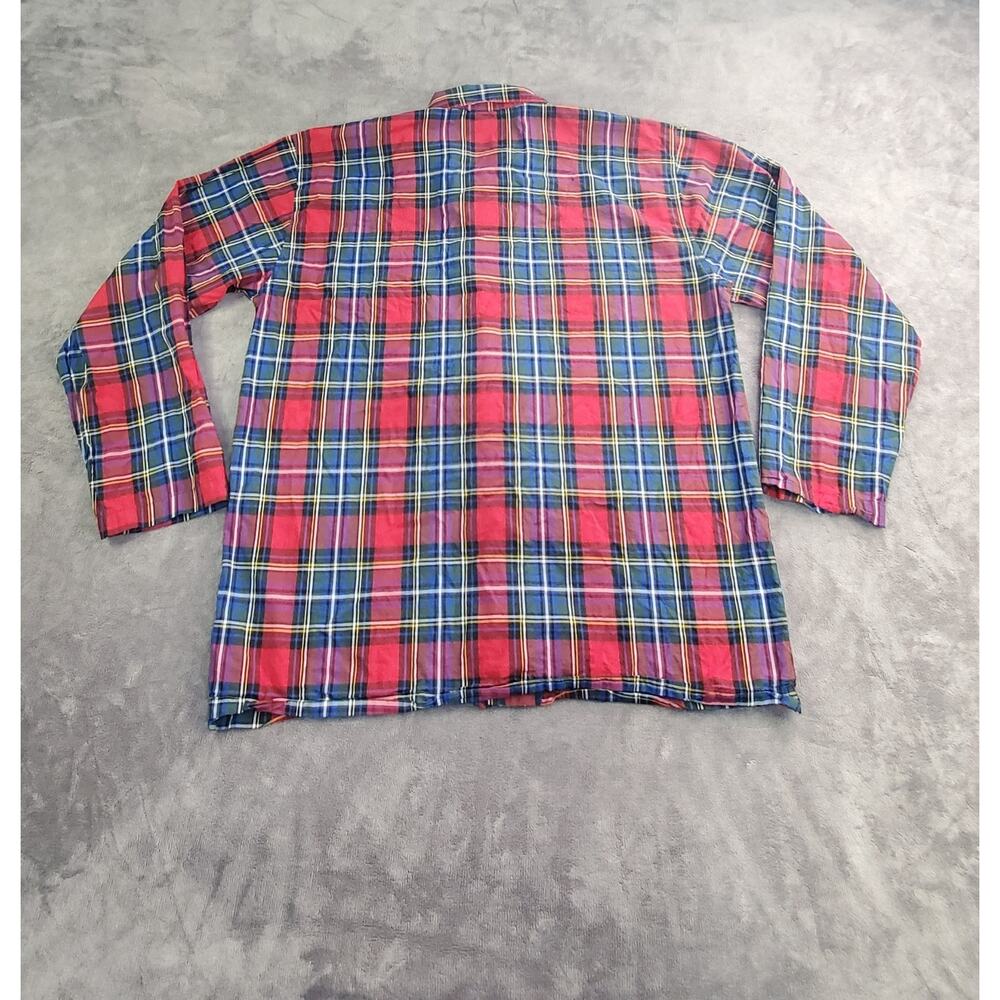 Polo Ralph Lauren Sz L Men’s Red Blue Button Sleep Wear Pajama Shirt Ponies C21 - Picture 7 of 8